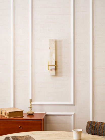 Alabaster Wall Sconce with Adjustable Brightness