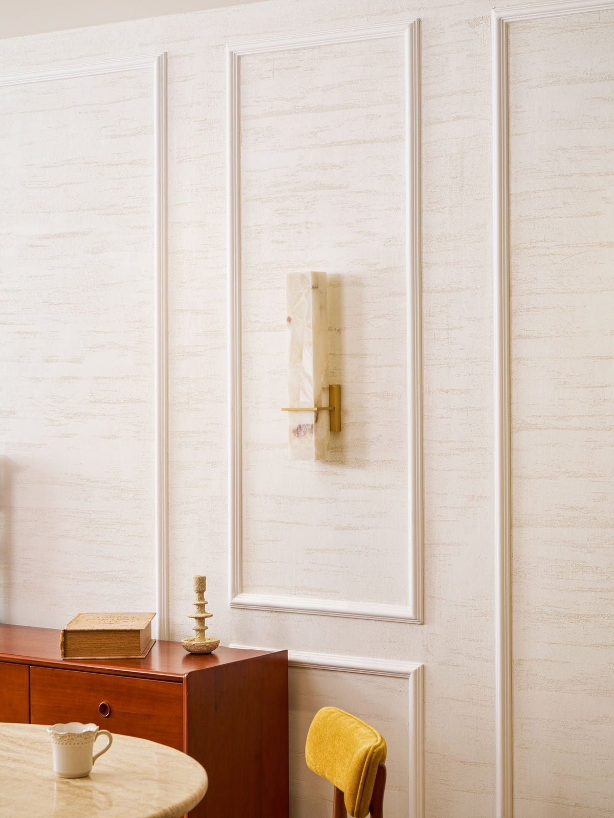Alabaster Wall Sconce with Adjustable Brightness
