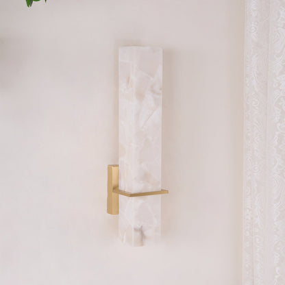 Alabaster Wall Sconce with Adjustable Brightness