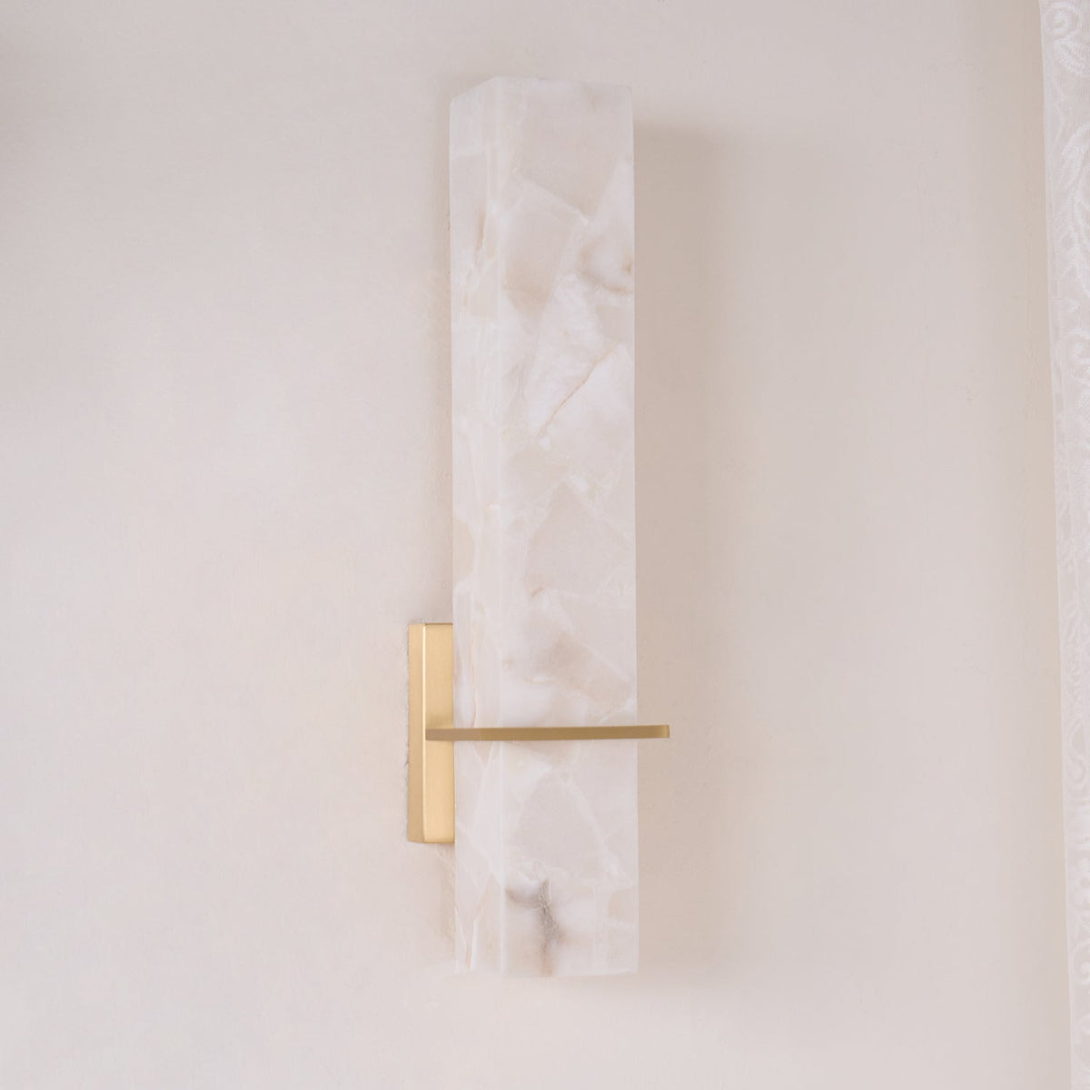 Alabaster Wall Sconce with Adjustable Brightness