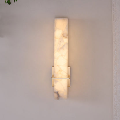 Alabaster Wall Sconce with Adjustable Brightness — lifestyle view