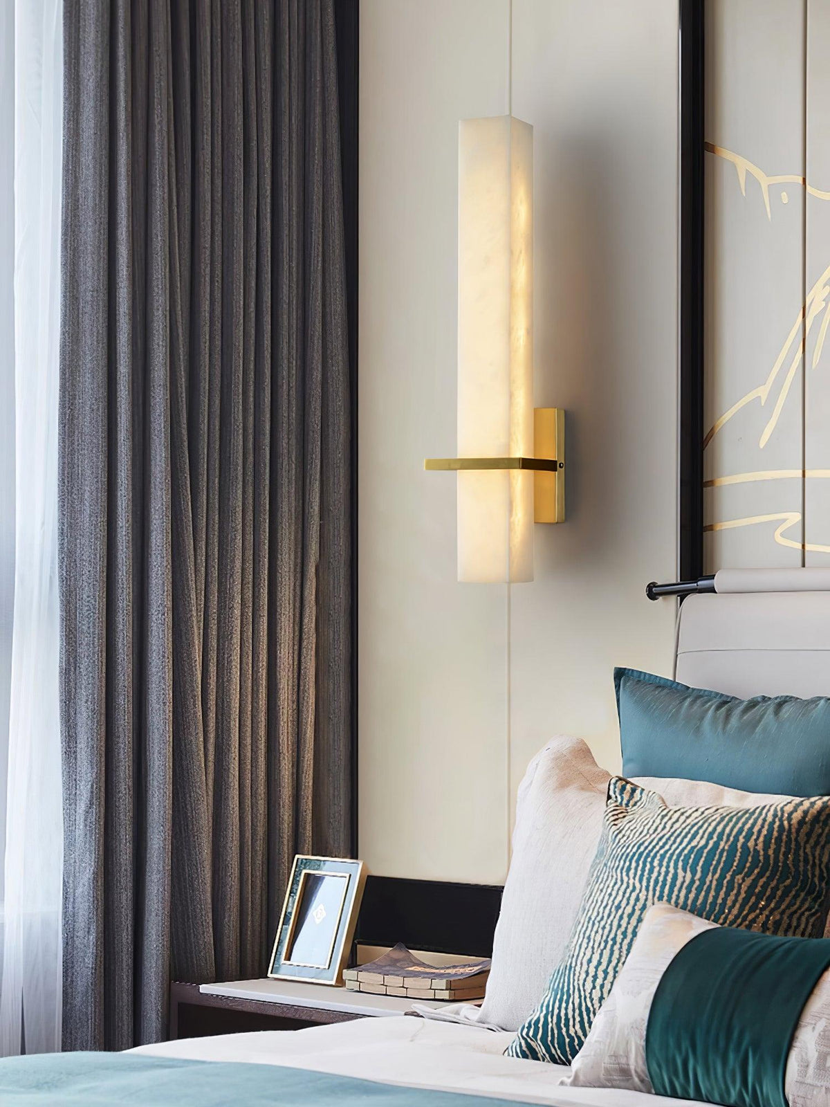 Alabaster Wall Sconce with Adjustable Brightness