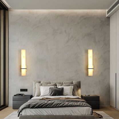 Alabaster Wall Sconce with Adjustable Brightness