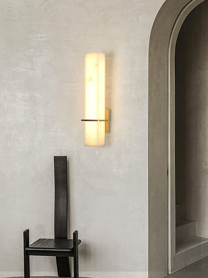 Alabaster Wall Sconce with Adjustable Brightness