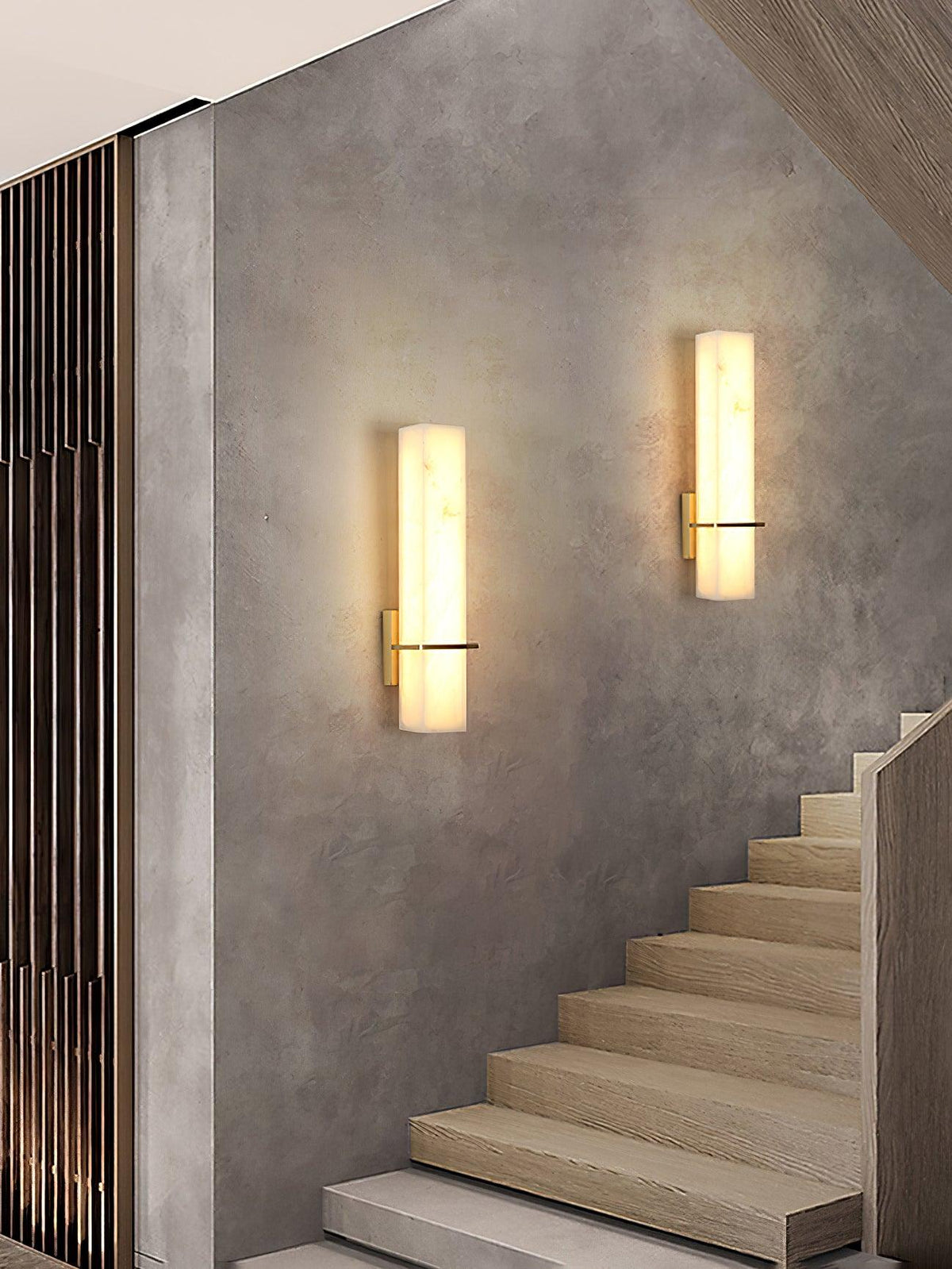 Alabaster Wall Sconce with Adjustable Brightness