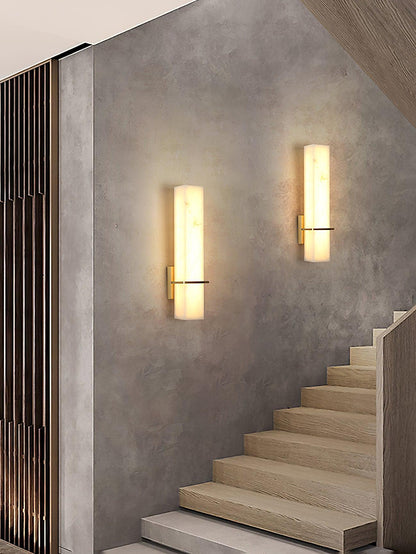 Alabaster Wall Sconce with Adjustable Brightness