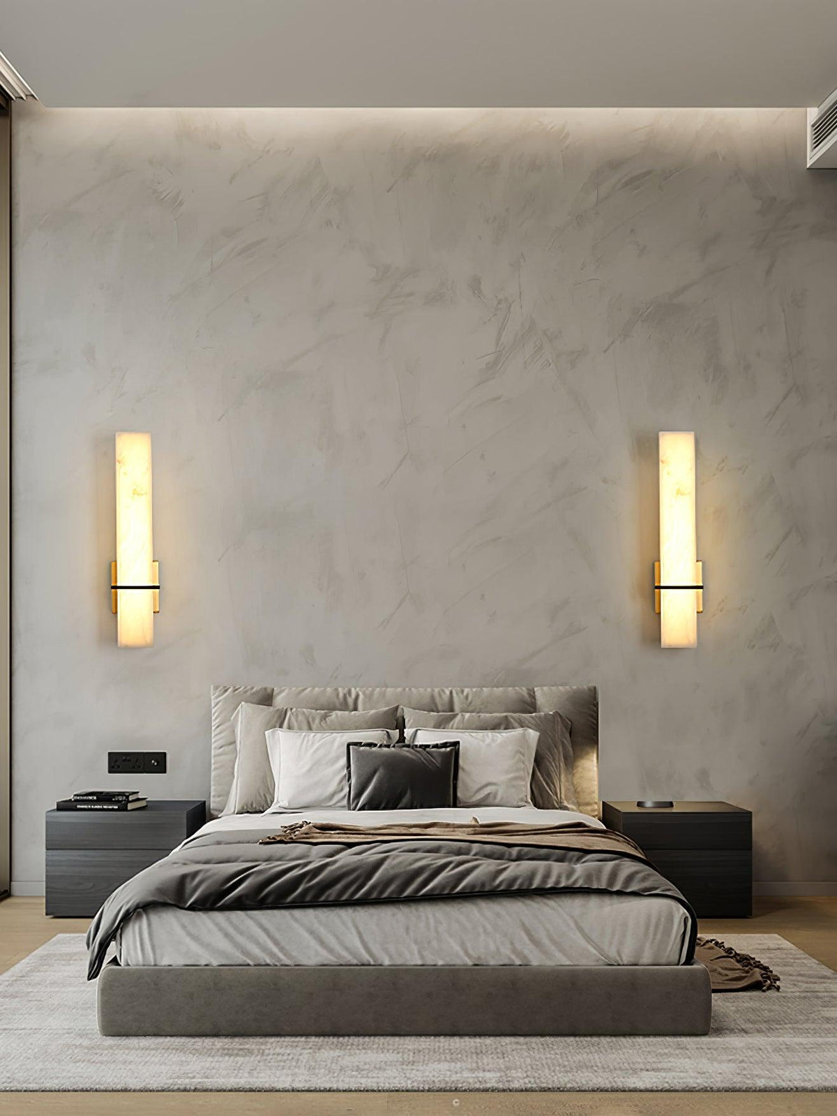 Alabaster Wall Sconce with Adjustable Brightness