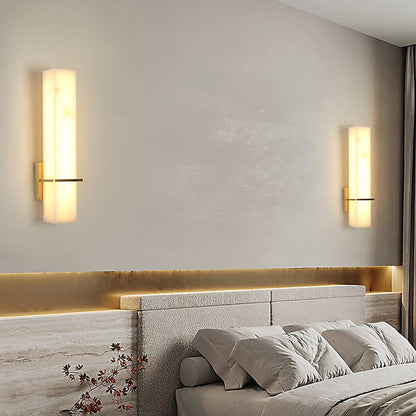 Alabaster Wall Sconce with Adjustable Brightness