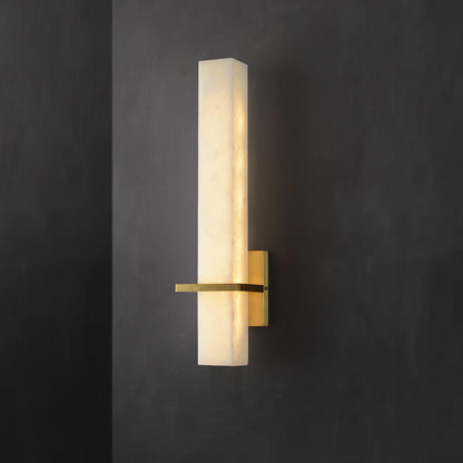 Alabaster Wall Sconce with Adjustable Brightness