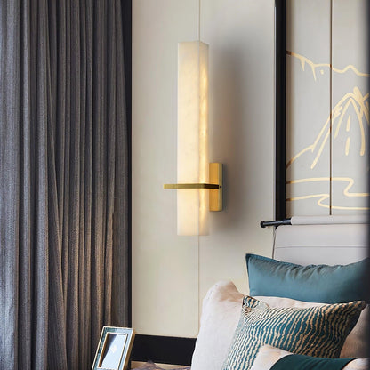 Alabaster Wall Sconce with Adjustable Brightness