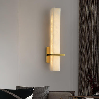 Alabaster Wall Sconce with Adjustable Brightness