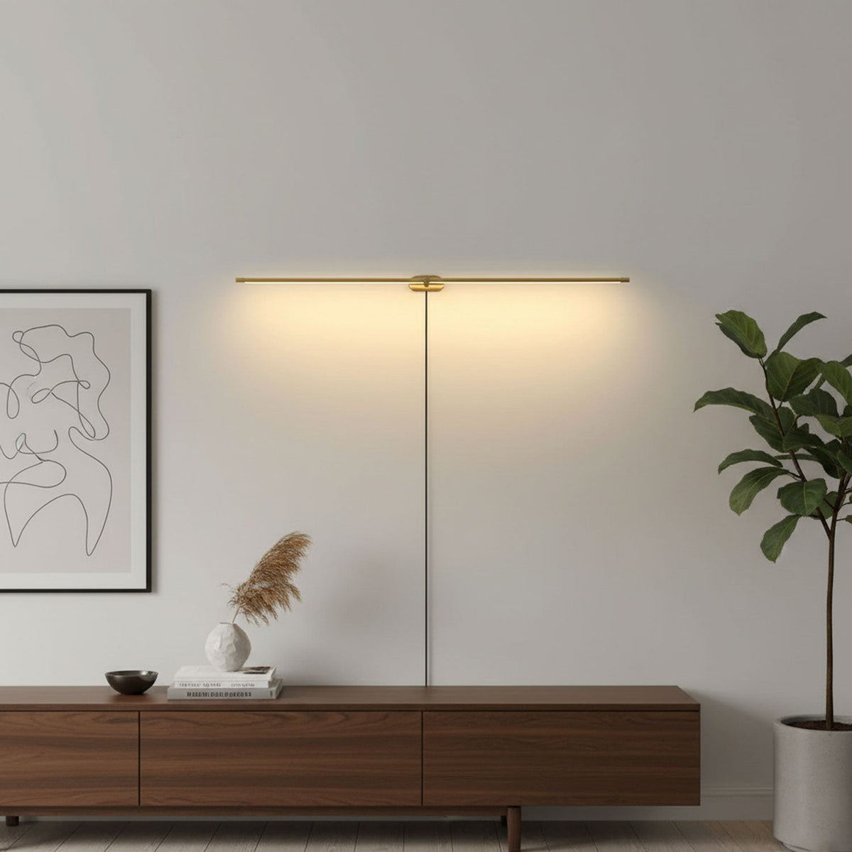 Minimalist Linear Wall Lamp, Dimmable LED