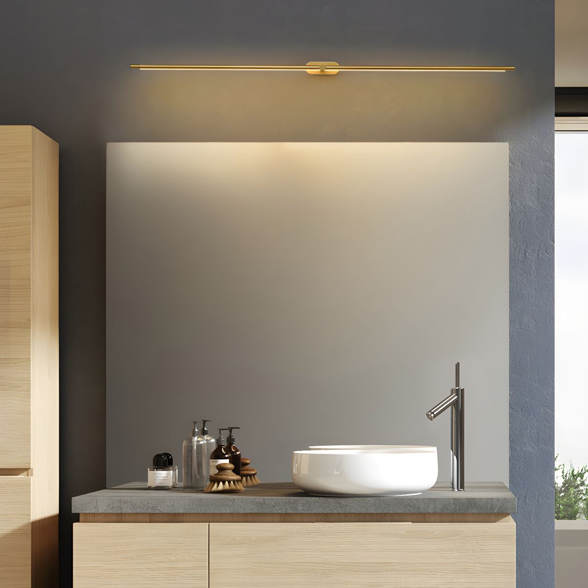 Sleek Linear Wall Lamp, Dimmable LED