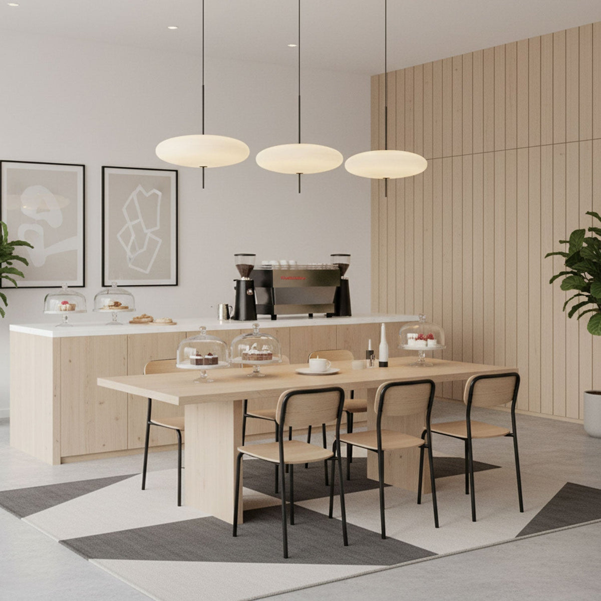 Opal Disc Suspension Lamp Position 8