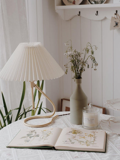 Pleated Table Lamp with Adjustable Brightness