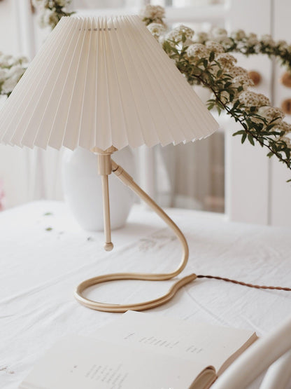 Pleated Table Lamp with Adjustable Brightness
