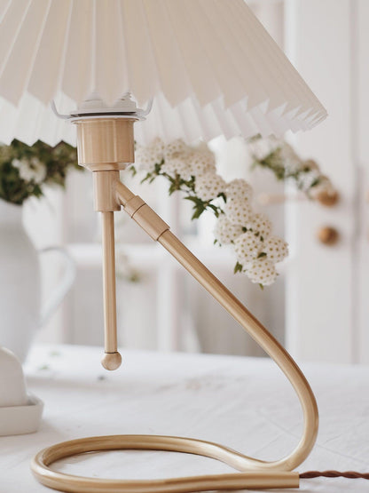 Pleated Table Lamp with Adjustable Brightness