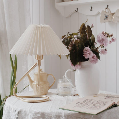 Pleated Table Lamp with Adjustable Brightness