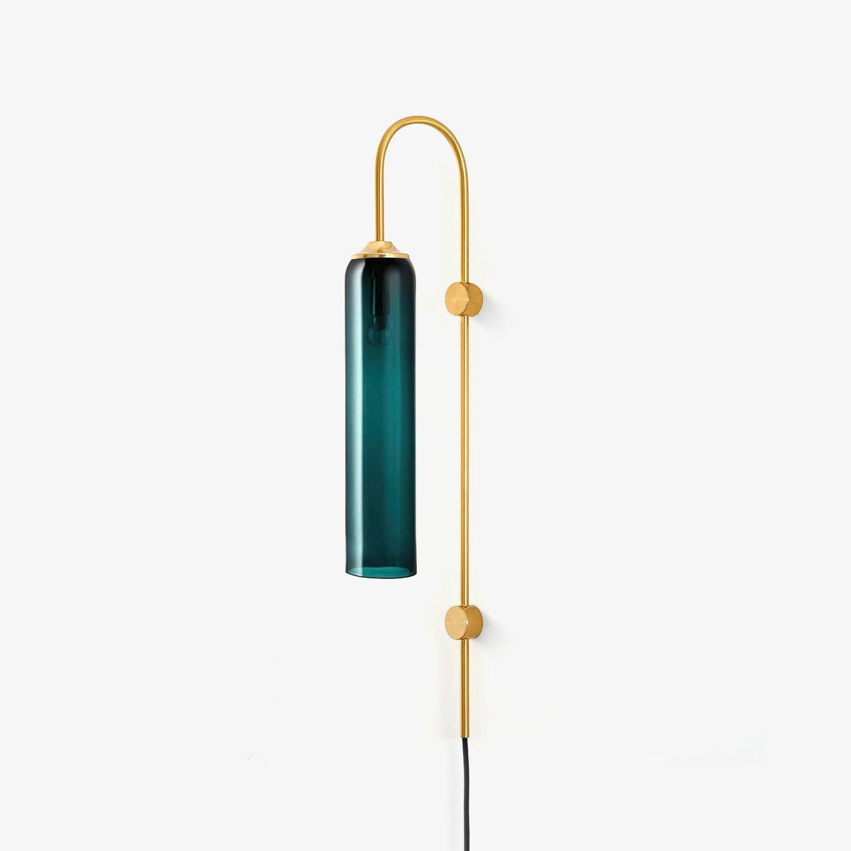 Sleek Glass Plug-In Wall Lamp, 7 Glass Colors