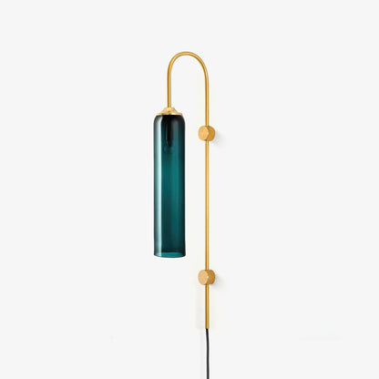 Sleek Glass Plug-In Wall Lamp, 7 Glass Colors