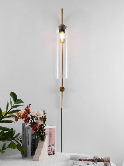 Sleek Glass Plug-In Wall Lamp, 7 Glass Colors