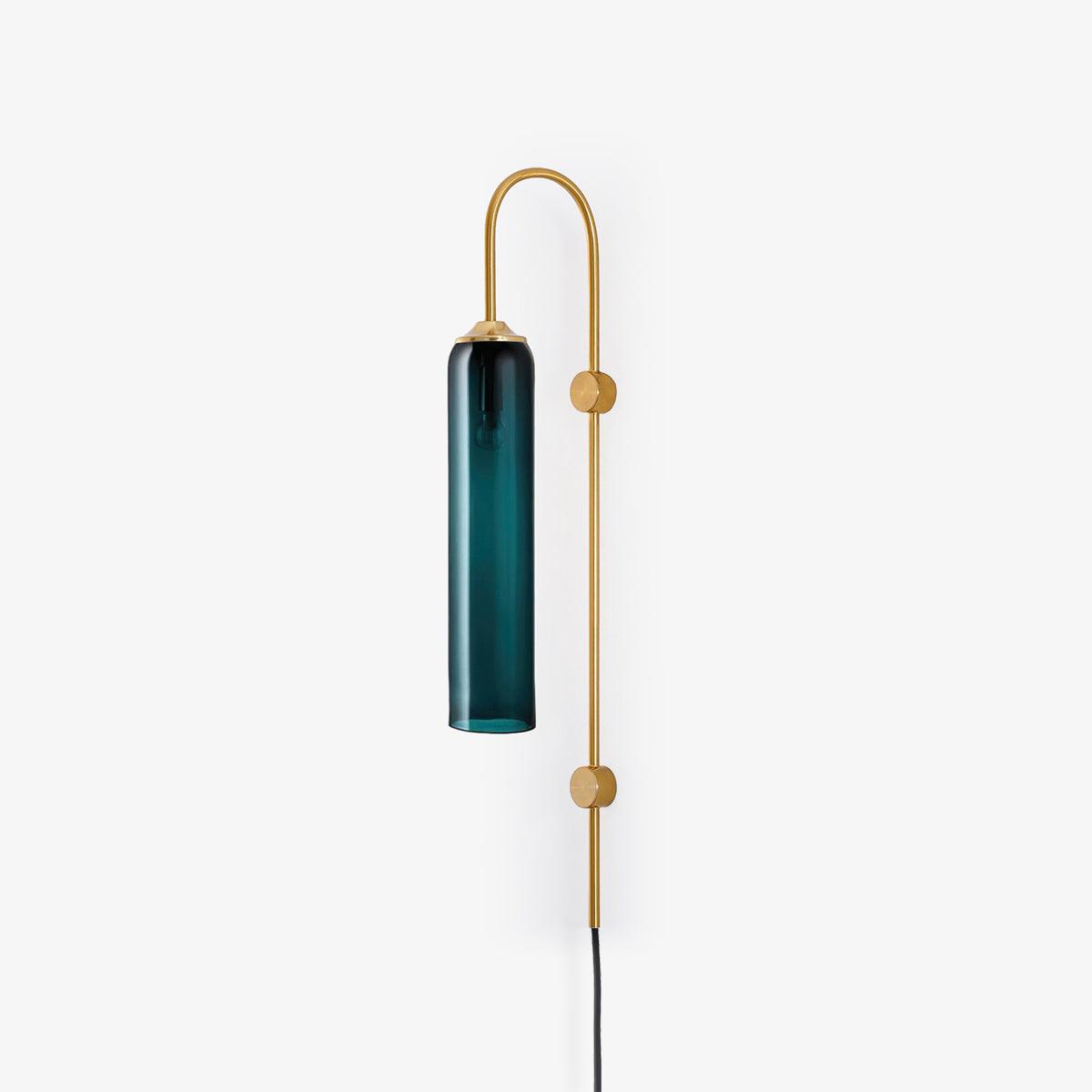 Sleek Glass Plug-In Wall Lamp, 7 Glass Colors