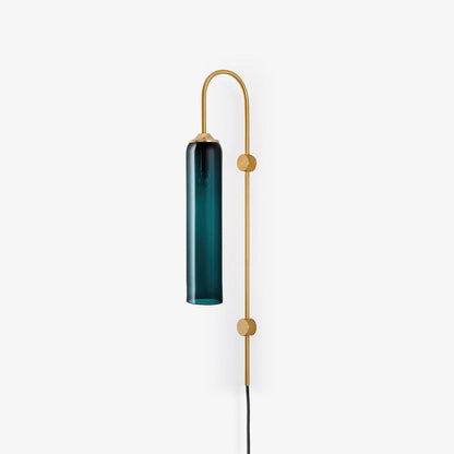 Sleek Glass Plug-In Wall Lamp, 7 Glass Colors