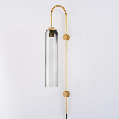 Sleek Glass Plug-In Wall Lamp, 7 Glass Colors