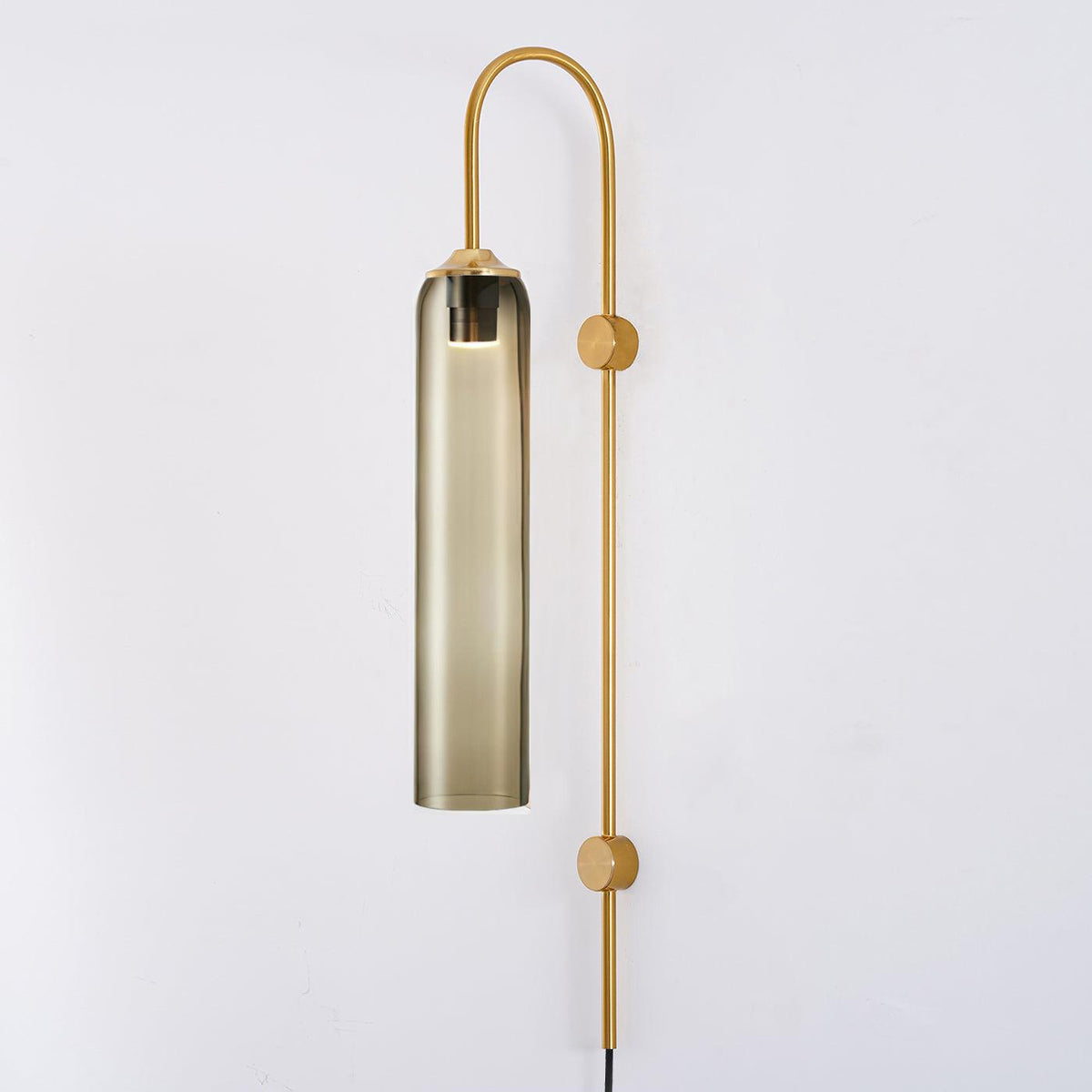 Sleek Glass Plug-In Wall Lamp, 7 Glass Colors
