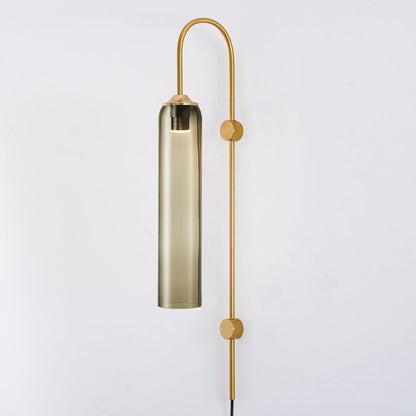Sleek Glass Plug-In Wall Lamp, 7 Glass Colors