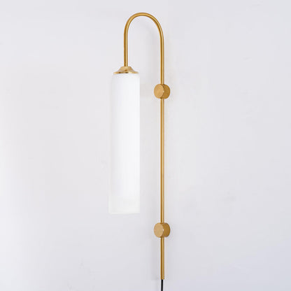 Sleek Glass Plug-In Wall Lamp, 7 Glass Colors