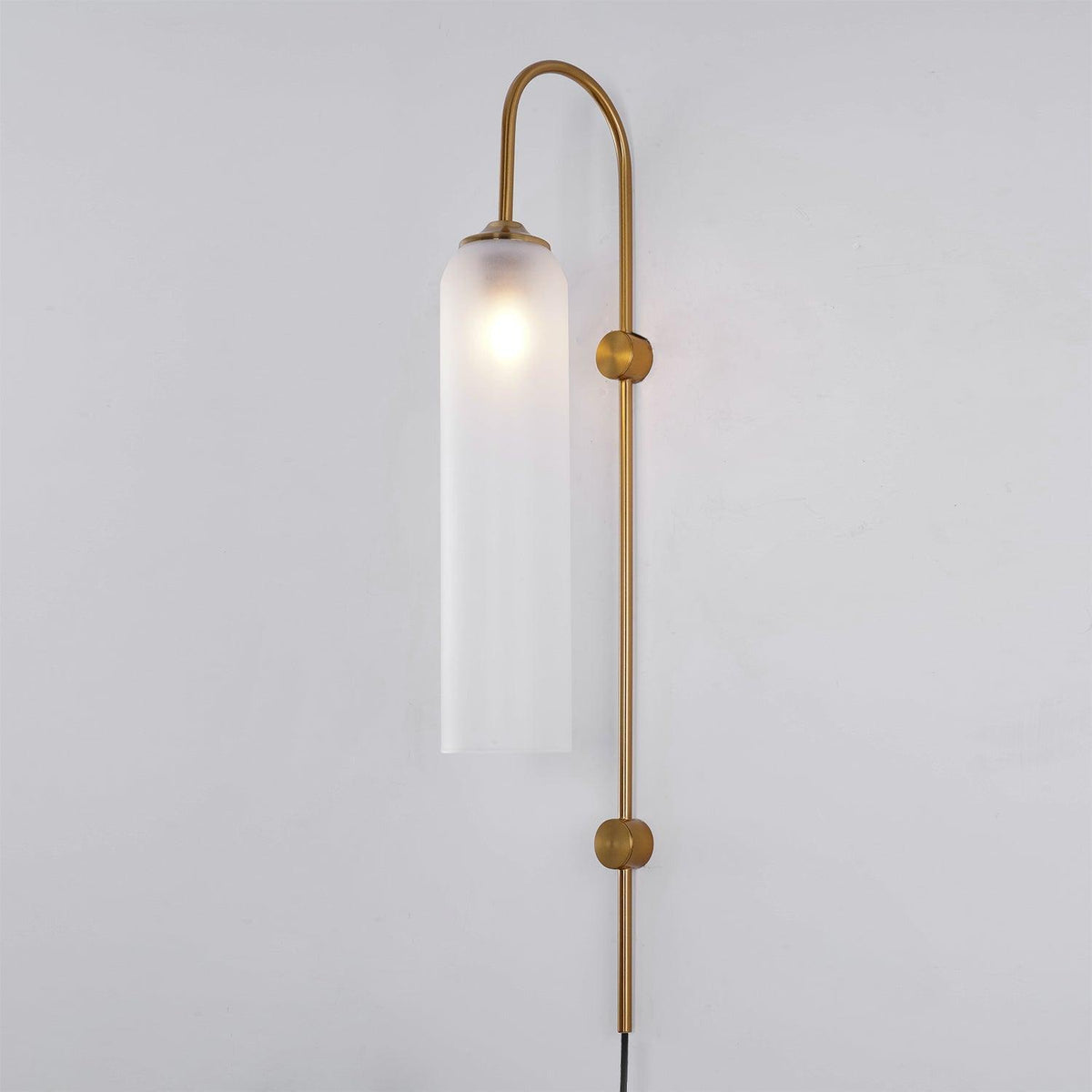 Sleek Glass Plug-In Wall Lamp, 7 Glass Colors