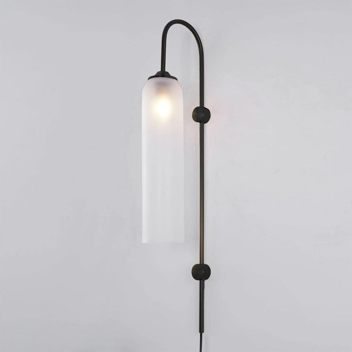 Sleek Glass Plug-In Wall Lamp, 7 Glass Colors