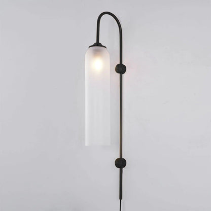 Sleek Glass Plug-In Wall Lamp, 7 Glass Colors