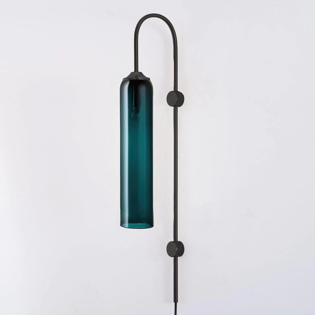 Sleek Glass Plug-In Wall Lamp, 7 Glass Colors