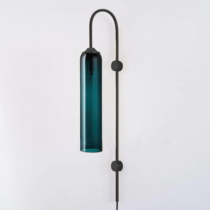 Sleek Glass Plug-In Wall Lamp, 7 Glass Colors