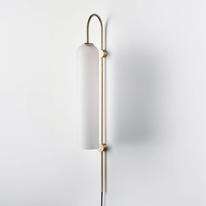 Sleek Glass Plug-In Wall Lamp, 7 Glass Colors
