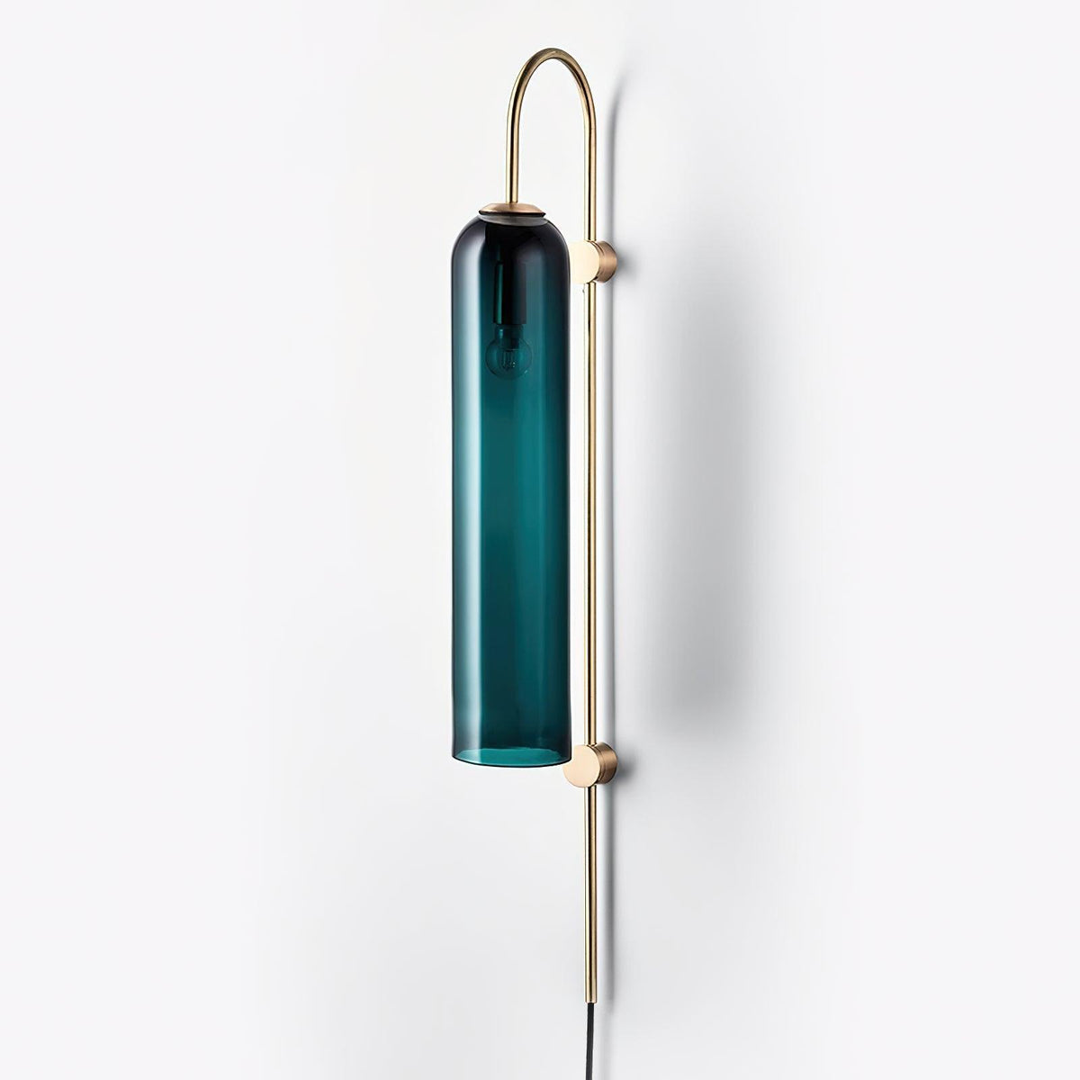 Sleek Glass Plug-In Wall Lamp, 7 Glass Colors