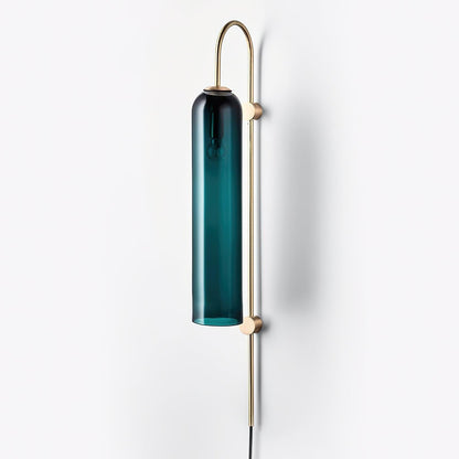 Sleek Glass Plug-In Wall Lamp, 7 Glass Colors