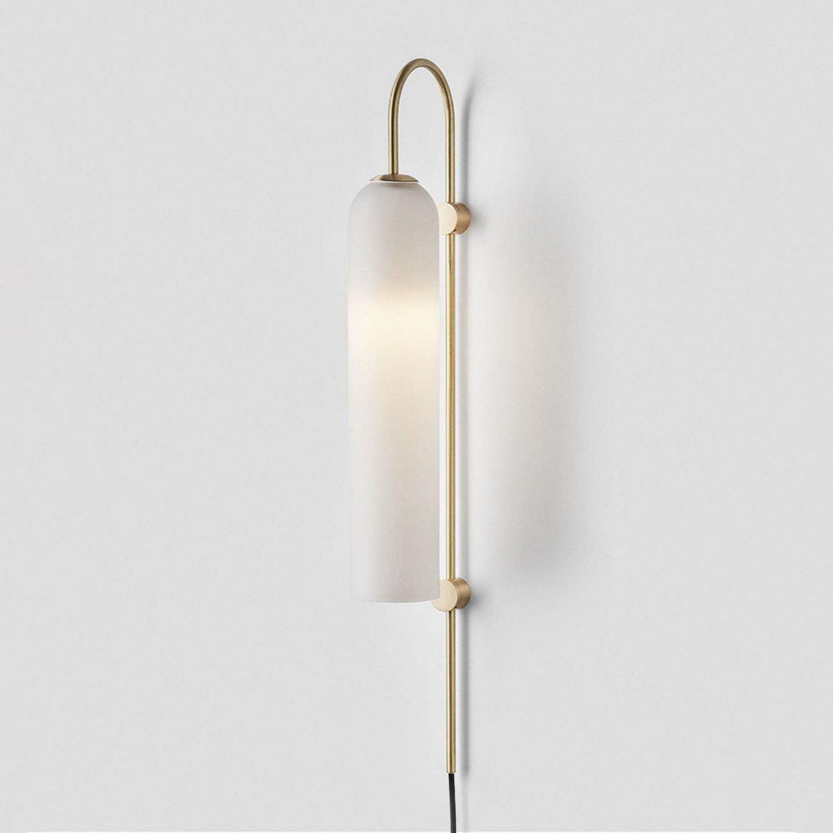 Sleek Glass Plug-In Wall Lamp, 7 Glass Colors