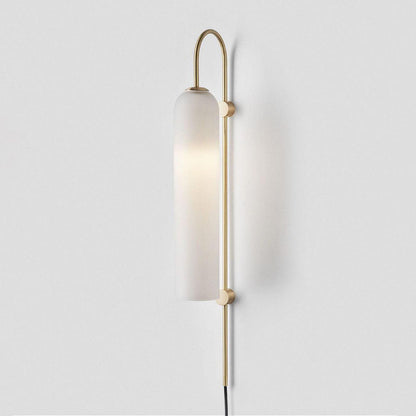 Sleek Glass Plug-In Wall Lamp, 7 Glass Colors