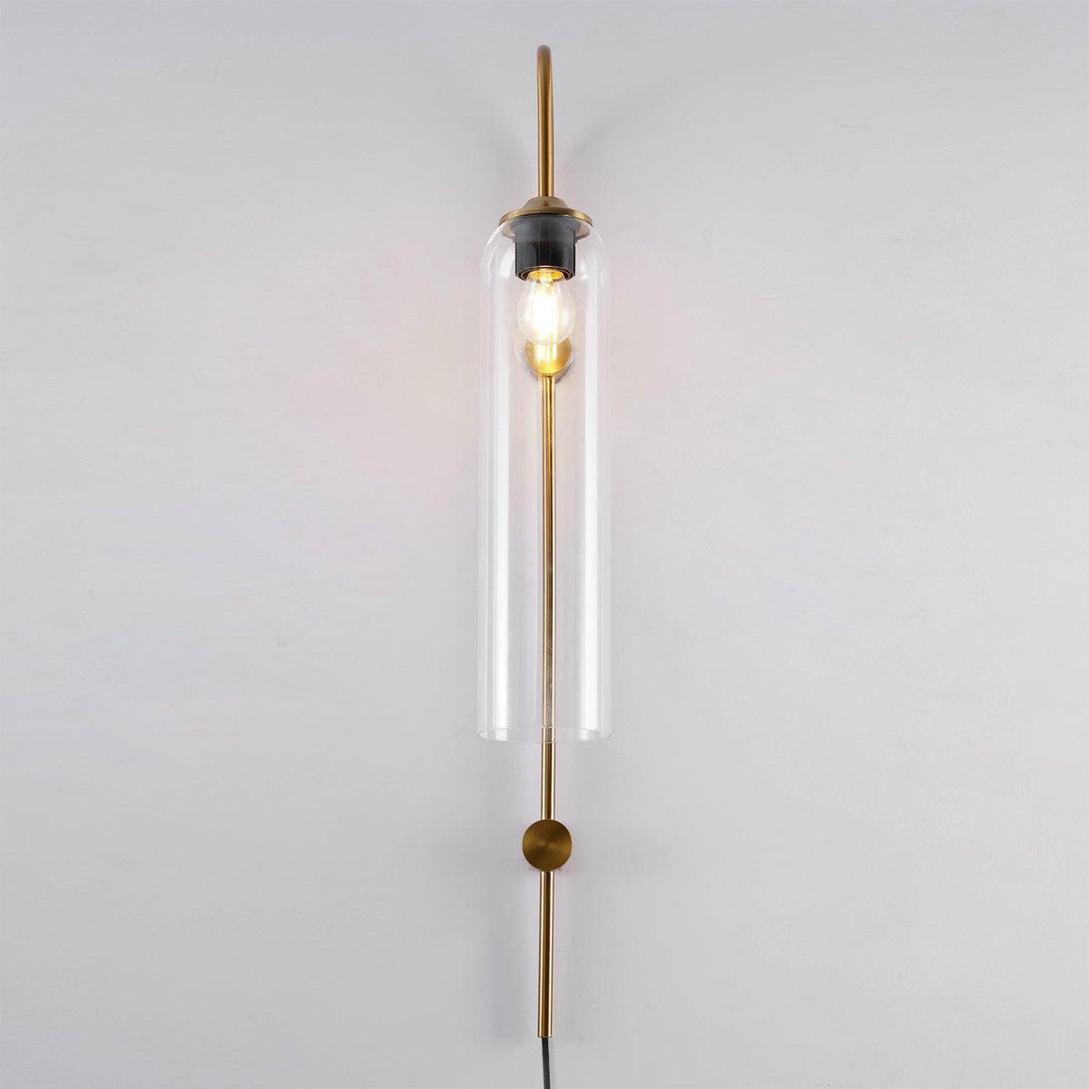 Sleek Glass Plug-In Wall Lamp, 7 Glass Colors