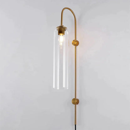 Sleek Glass Plug-In Wall Lamp, 7 Glass Colors