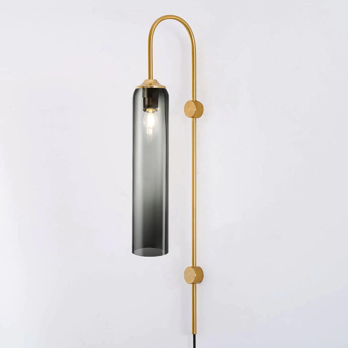 Sleek Glass Plug-In Wall Lamp, 7 Glass Colors