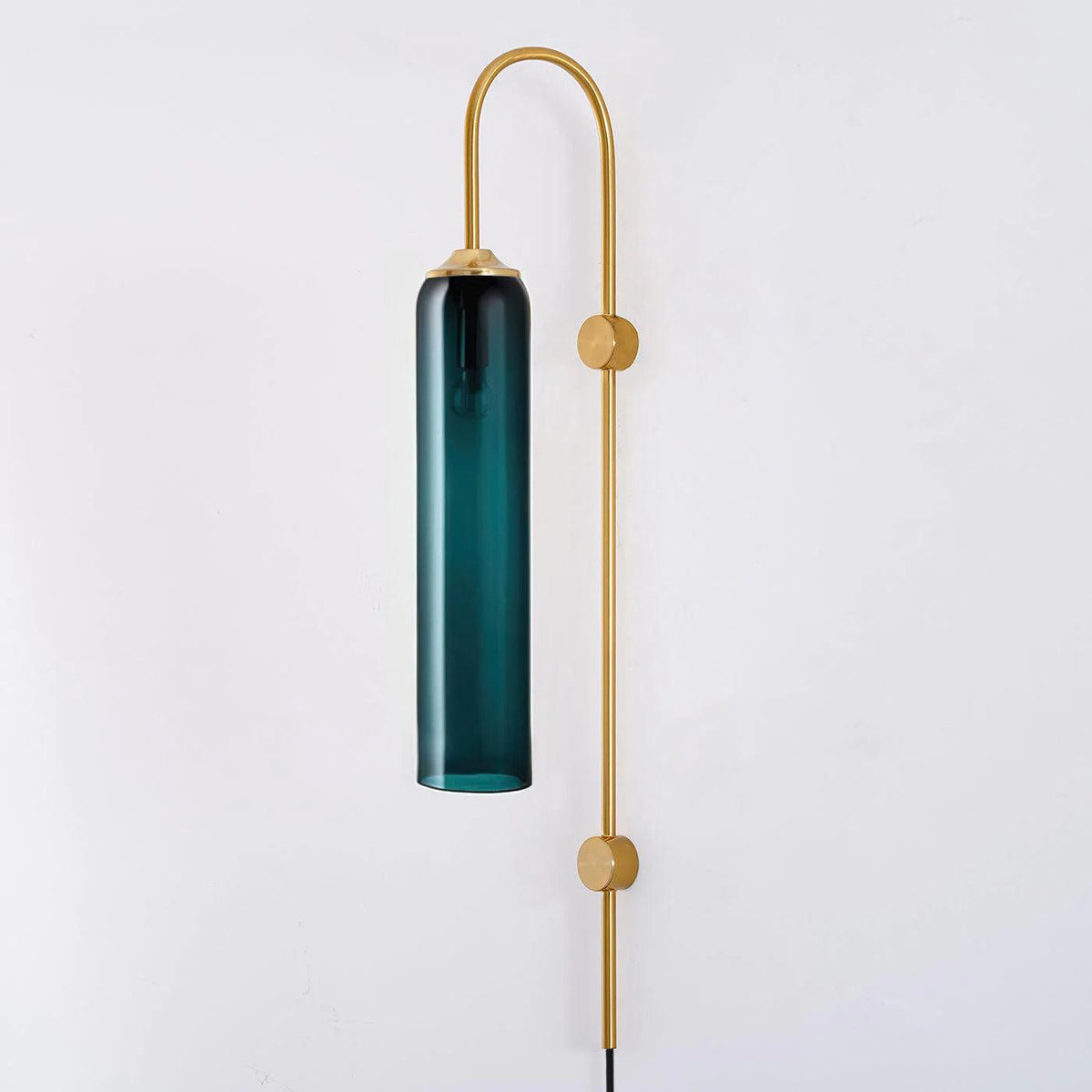 Sleek Glass Plug-In Wall Lamp, 7 Glass Colors