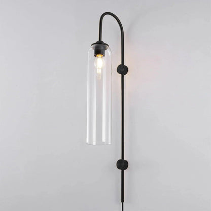 Sleek Glass Plug-In Wall Lamp, 7 Glass Colors