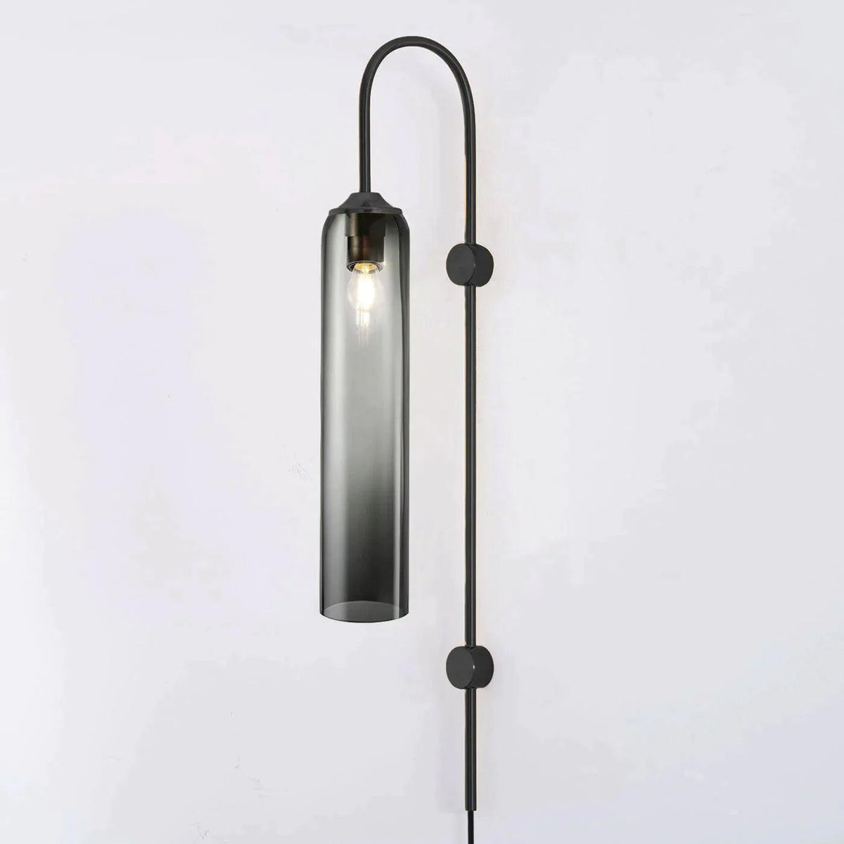 Sleek Glass Plug-In Wall Lamp, 7 Glass Colors
