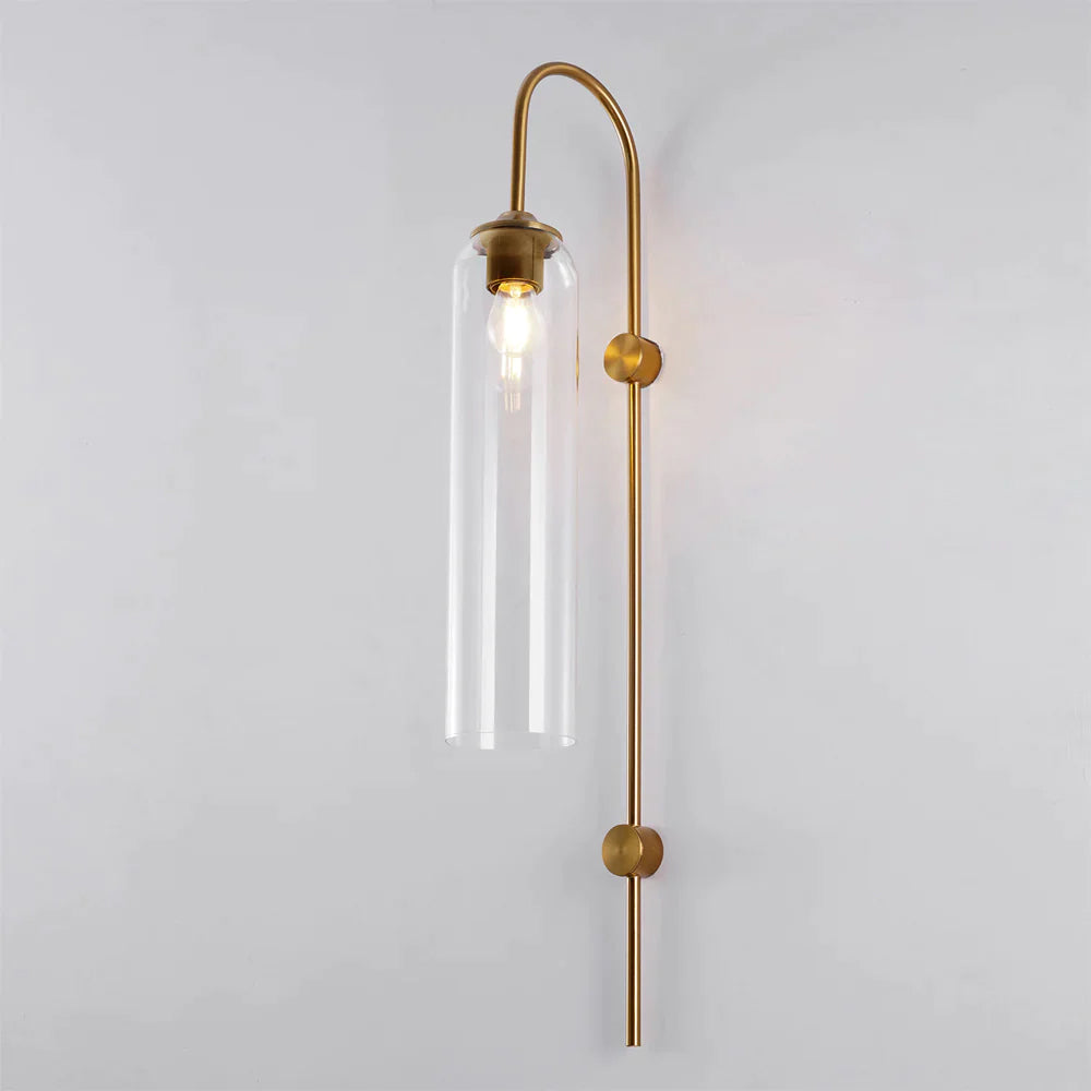 Sleek Glass Wall Lamp, 7 Glass Colors