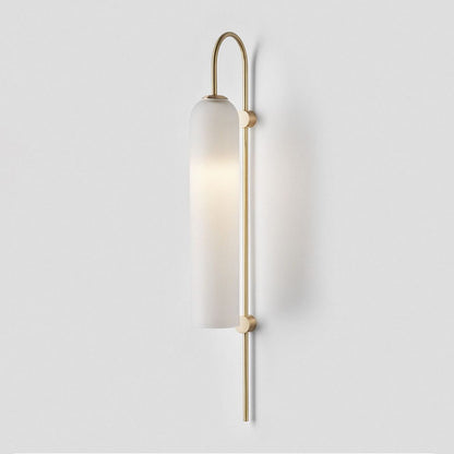 Sleek Glass Wall Lamp, 7 Glass Colors