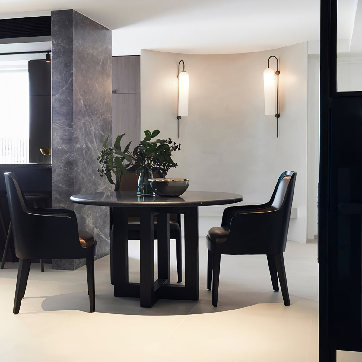 Sleek Glass Wall Lamp, 7 Glass Colors